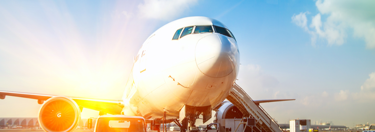 plane on runway