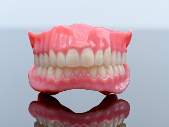 Truedent-D material 3D printed pink denture-set